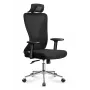 MARK ADLER MA-Manager 3.5 Silla de oficina ejecutiva negra con reposacabezas, piel ecológica, base cromada