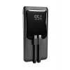 Gembird PB10-PD20-LCD-01 Batería externa con cables integrados, carga rápida 20W, 10000 mAh, Negro