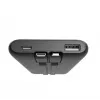 Gembird PB10-PD20-LCD-01 Batería externa con cables integrados, carga rápida 20W, 10000 mAh, Negro