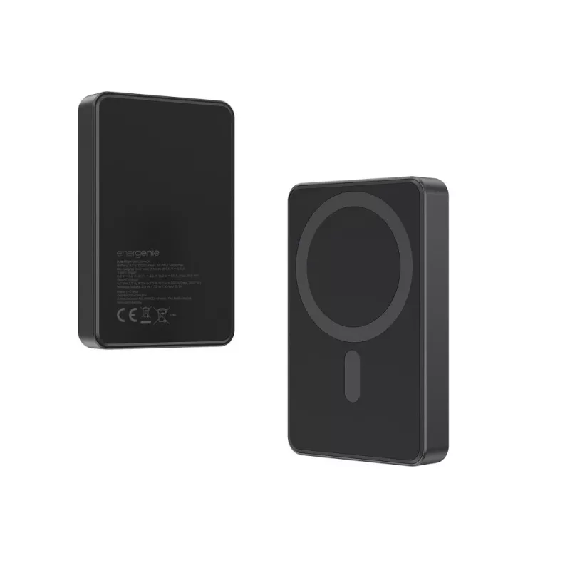 Gembird PB10-WPC15M-01 Batería externa inalámbrica magnética 15W, 10000 mAh, Negro
