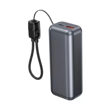Gembird PB10-PD20-LCD-02 Batería externa compacta de carga rápida con pantalla LCD, 20W, 10000 mAh, Space Grey