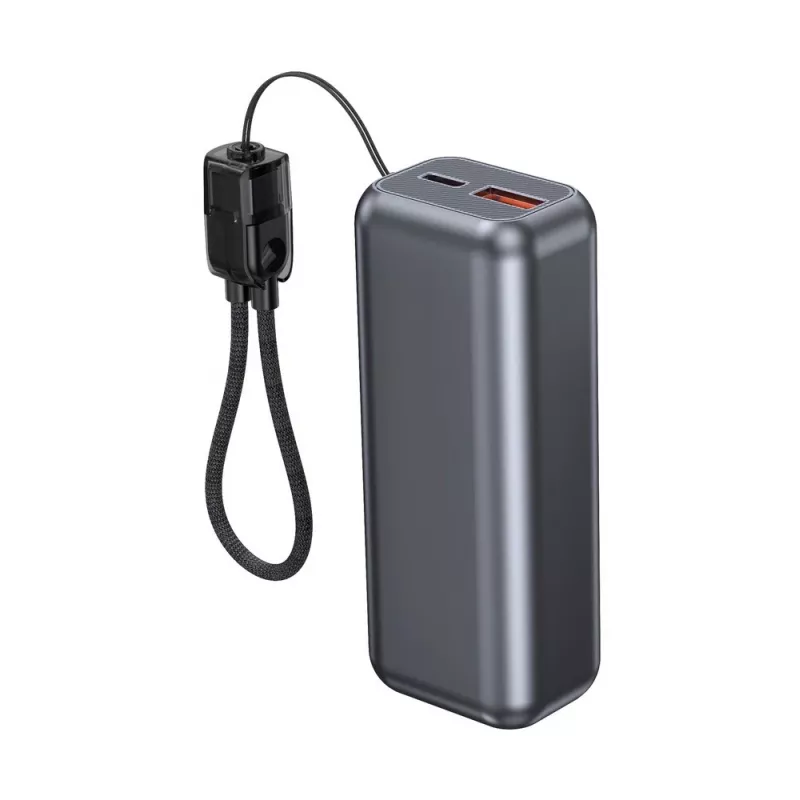Gembird PB10-PD20-LCD-02 Batería externa compacta de carga rápida con pantalla LCD, 20W, 10000 mAh, Space Grey