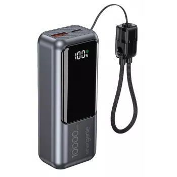 Gembird PB10-PD20-LCD-02 Batería externa compacta de carga rápida con pantalla LCD, 20W, 10000 mAh, Space Grey
