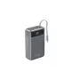 Gembird PB20-PD65-LCD-01 Batería externa de carga rápida con cables integrados, 65W, 20000 mAh, Negro