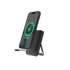 Gembird PB10-WPC15MS-01 Batería externa inalámbrica magnética con soporte integrado, 15W, 10000 mAh, Negro