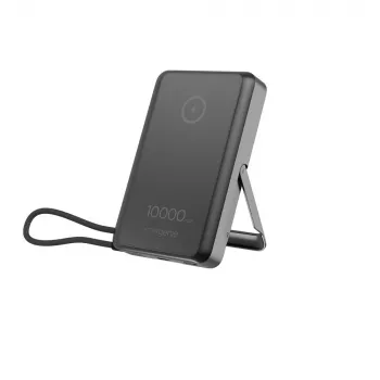 Gembird PB10-WPC15MS-01 Batería externa inalámbrica magnética con soporte integrado, 15W, 10000 mAh, Negro