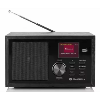 GoGen DAB620BTCB Radio portátil DAB+ y FM con Bluetooth, reproductor de CD y reproducción USB-MP3, Negro