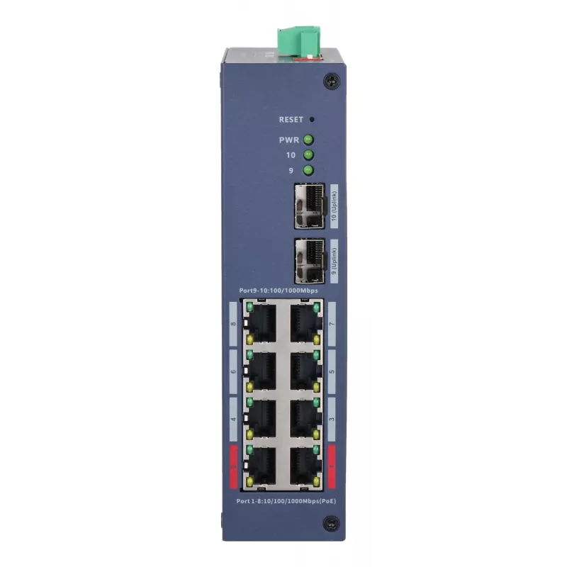 DAHUA CHS4210-8GT-110 Switch gestionado L2, 8 puertos Gigabit PoE+, presupuesto PoE 110W