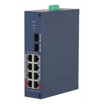 DAHUA CHS4210-8GT-110 Switch gestionado L2, 8 puertos Gigabit PoE+, presupuesto PoE 110W