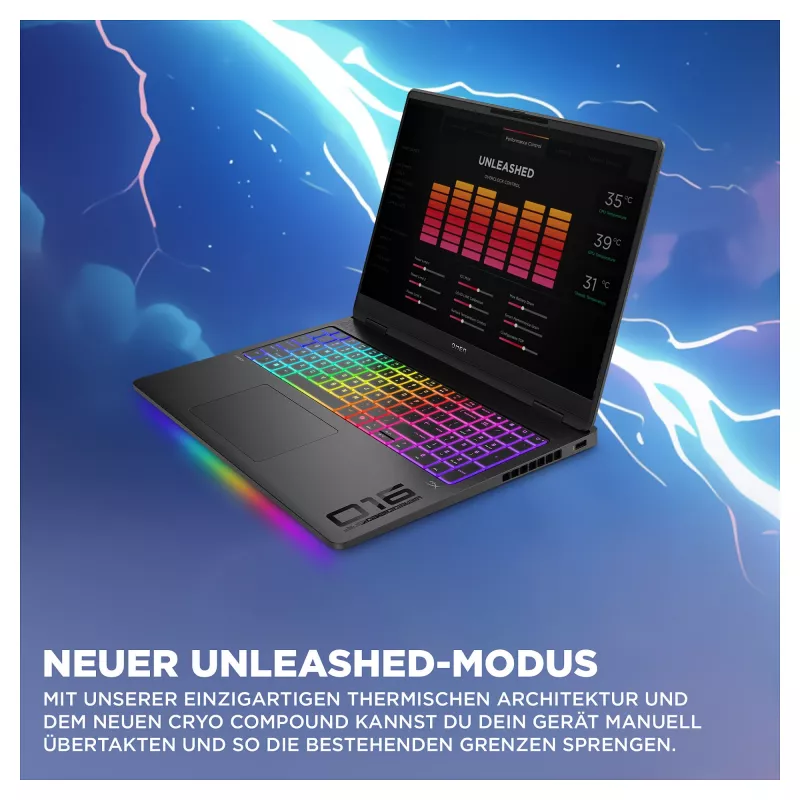 HP OMEN MAX 16-ah0193ng Portátil gaming 16,0 inch QHD IPS 240Hz, Intel Core Ultra 9 275HX, 32GB RAM, 1TB SSD, RTX 5080, Windows 11 Home