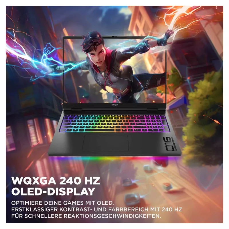 HP OMEN MAX 16-ah0193ng Portátil gaming 16,0 inch QHD IPS 240Hz, Intel Core Ultra 9 275HX, 32GB RAM, 1TB SSD, RTX 5080, Windows 11 Home