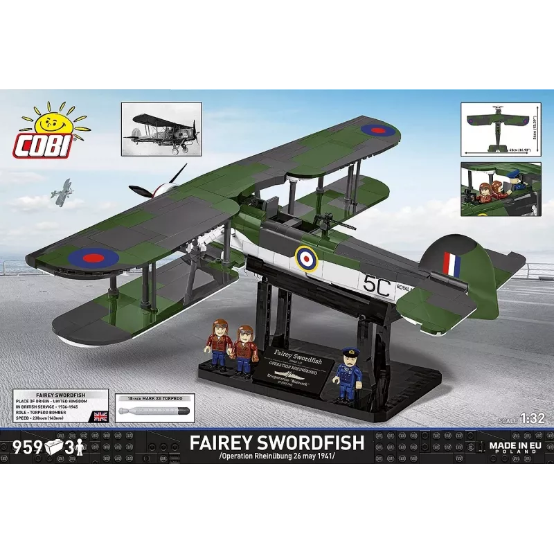 COBI KLOCKI Bloques de construcción Fairey Swordfish Executive Edition 959 piezas