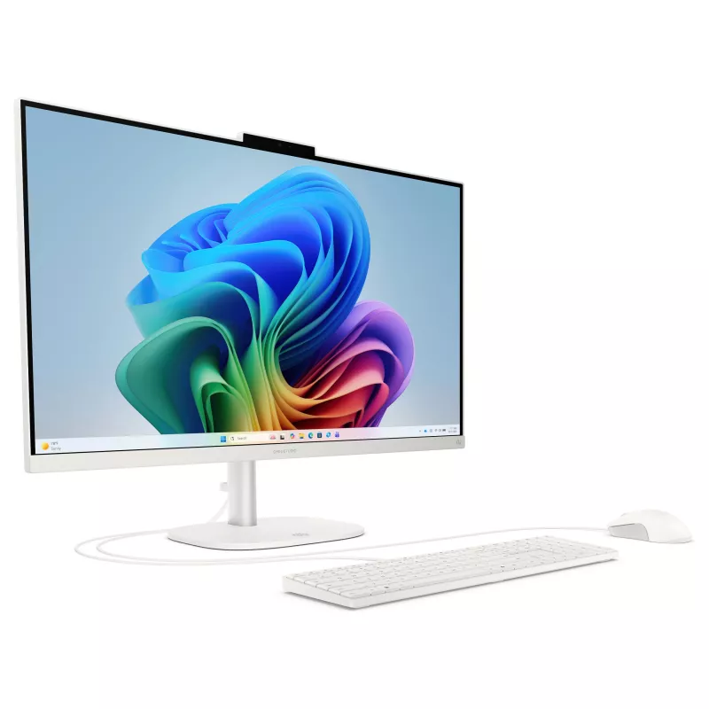HP OmniStudio All-in-One 27-cw0174ng PC, pantalla QHD de 27 inch, AMD Ryzen AI 7 445, 24GB RAM, 512GB SSD, Windows 11 Home, blanco