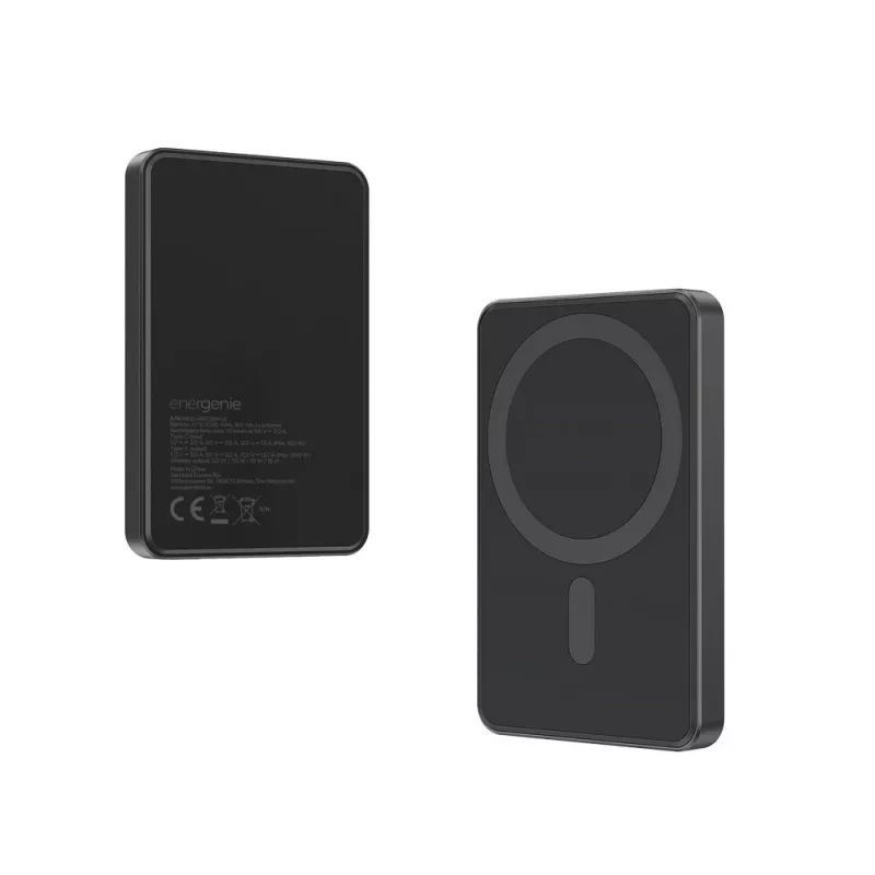 Gembird PB05-WPC15M-01 Batería externa inalámbrica magnética 15W, 5000mAh, negra