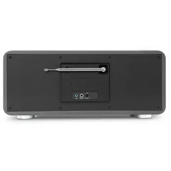 TechniSat DIGITRADIO 602 Radio DAB+/FM/Internet con Bluetooth, reproductor de CD y base de carga Qi - antracita/plata