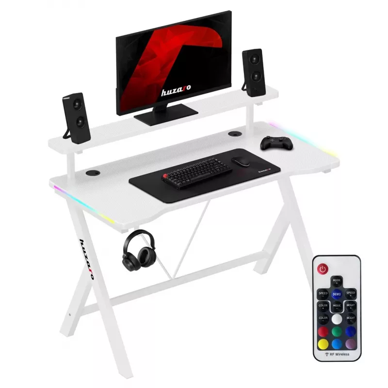 Huzaro Hero 1.9 RGB Escritorio gaming blanco