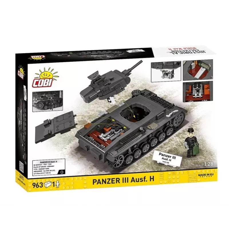 COBI 958 PCS HC WWII Panzer III Ausf. H Set de bloques de construcción
