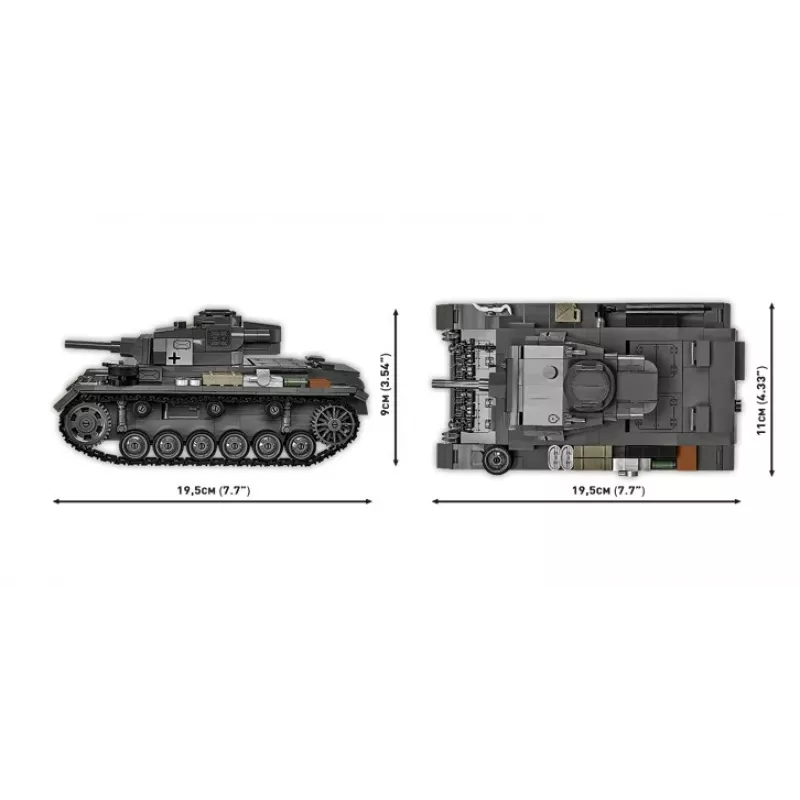 COBI 958 PCS HC WWII Panzer III Ausf. H Set de bloques de construcción