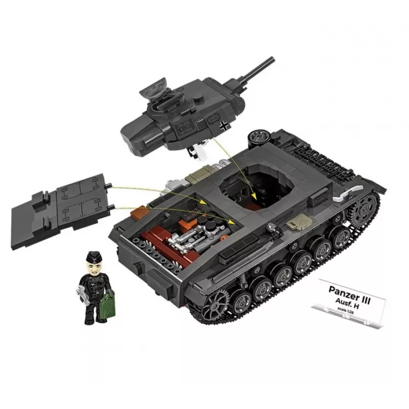 COBI 958 PCS HC WWII Panzer III Ausf. H Set de bloques de construcción