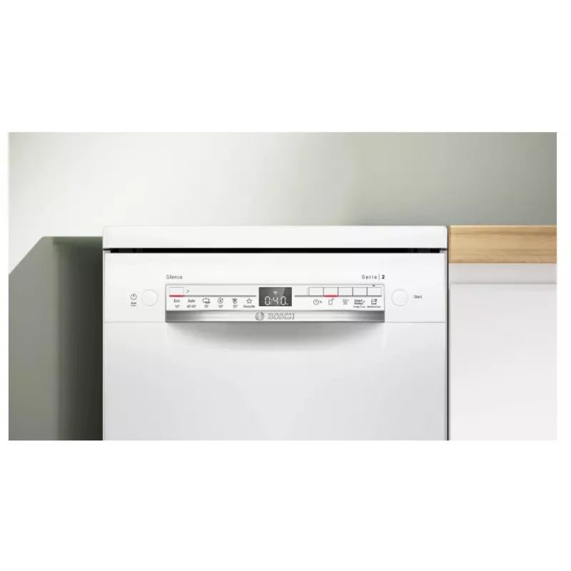 Bosch Serie 2 SPS2HKW55E Lavavajillas de libre instalación slim, 10 cubiertos, Blanco