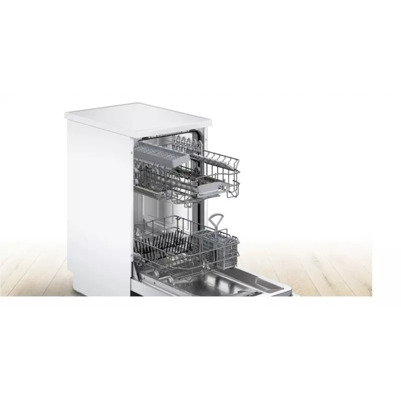 Bosch Serie 2 SPS2HKW55E Lavavajillas de libre instalación slim, 10 cubiertos, Blanco