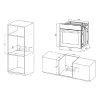 MPM-63-BO-30 Horno eléctrico empotrable Negro, 67L, 9 funciones, clase energética A