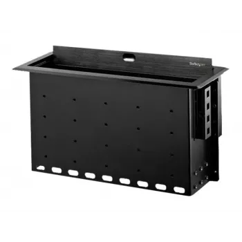 StarTech.com Caja de conexiones de sobremesa de doble módulo - Personalizable - Enrasada - Negro