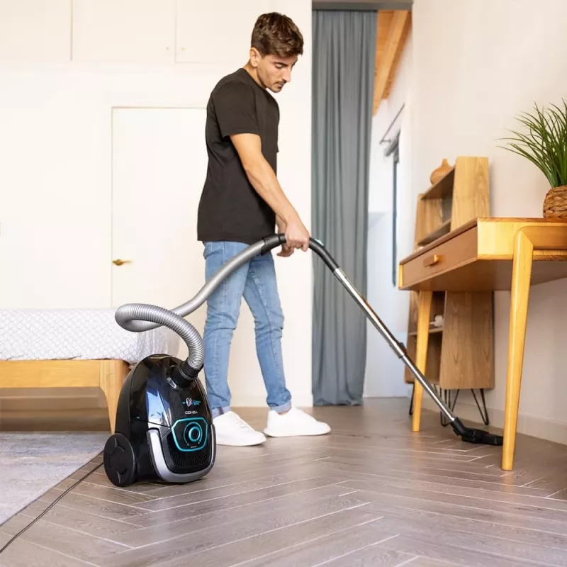 Cecotec Conga Powerbag 2500 Plus aspiradora de trineo con bolsa, 850 W, capacidad de polvo 2,5 L, negro