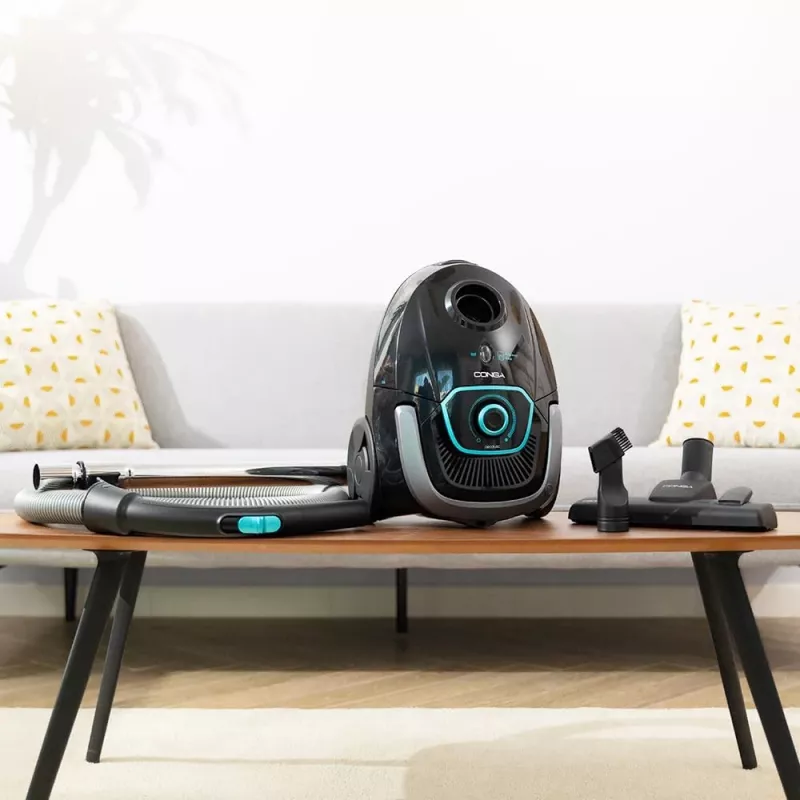 Cecotec Conga Powerbag 2500 Plus aspiradora de trineo con bolsa, 850 W, capacidad de polvo 2,5 L, negro