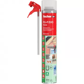 Fischer Espuma de PU de bajo monómero PU-P EVO 750 B2 (Blanca, 750ml)