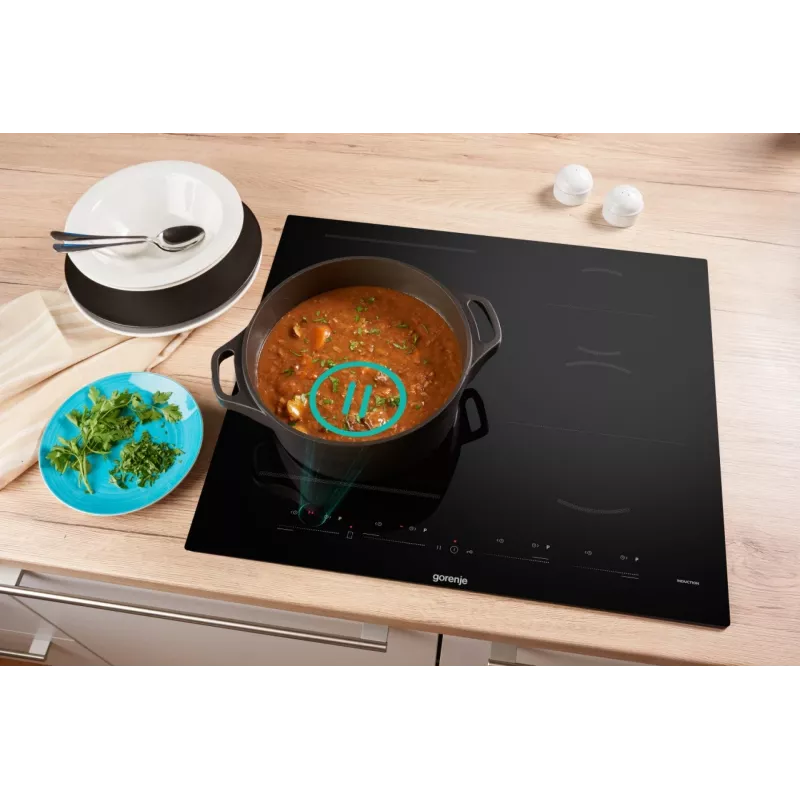 Gorenje Placa de inducción GI6432BSC 60 cm Negra con PowerBoost, temporizador, bloqueo infantil