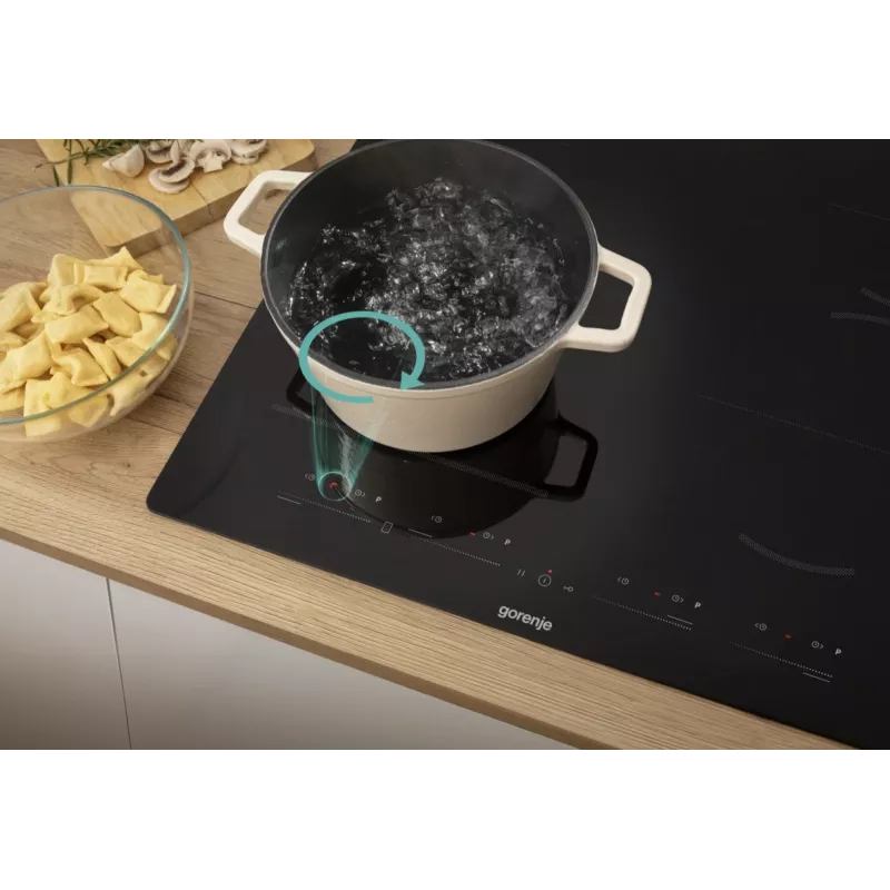 Gorenje Placa de inducción GI6432BSC 60 cm Negra con PowerBoost, temporizador, bloqueo infantil