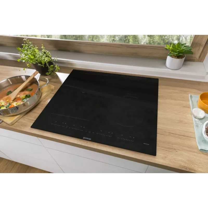 Gorenje Placa de inducción GI6432BSC 60 cm Negra con PowerBoost, temporizador, bloqueo infantil