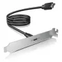 GRAUGEAR G-ETC-20G-B Kit de adaptación de puerto USB-C de alta velocidad con placa PCI, 0,5 m, Negro