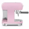 Smeg ECF02PKEU Cafetera espresso estilo retro años 50, 1350 W, Rosa