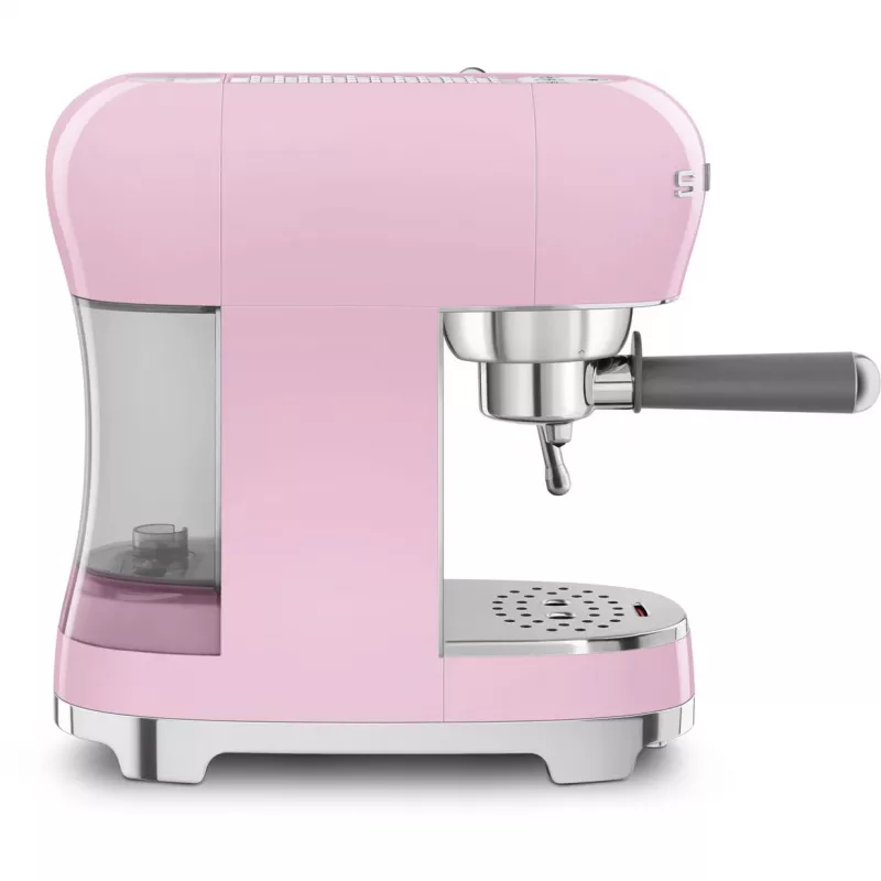 Smeg ECF02PKEU Cafetera espresso estilo retro años 50, 1350 W, Rosa