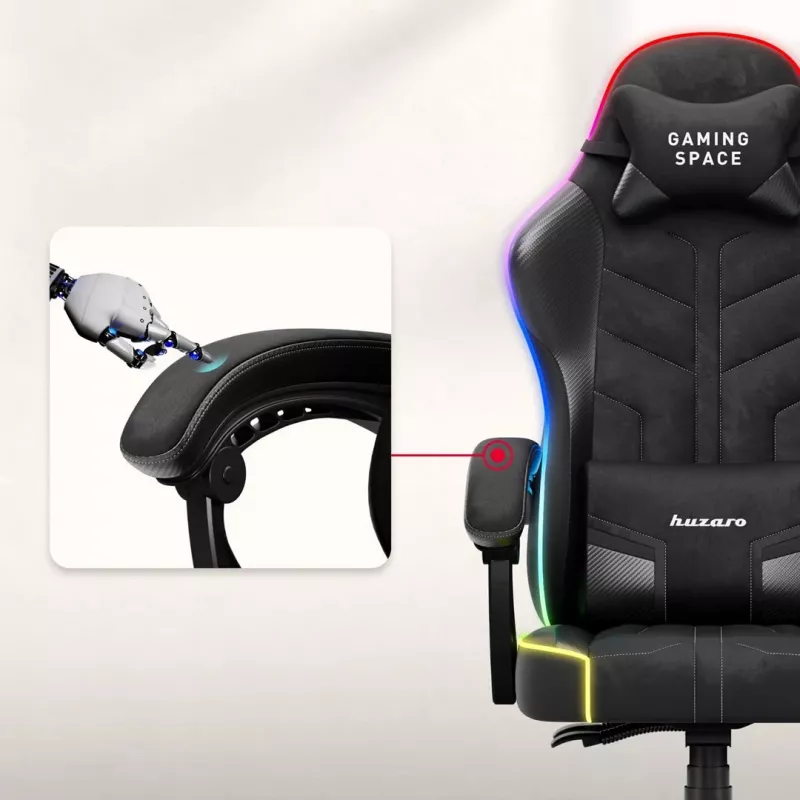 Huzaro Force 2.7 RGB Silla Gaming negra