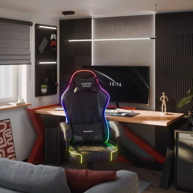 Huzaro Force 2.7 RGB Silla Gaming negra