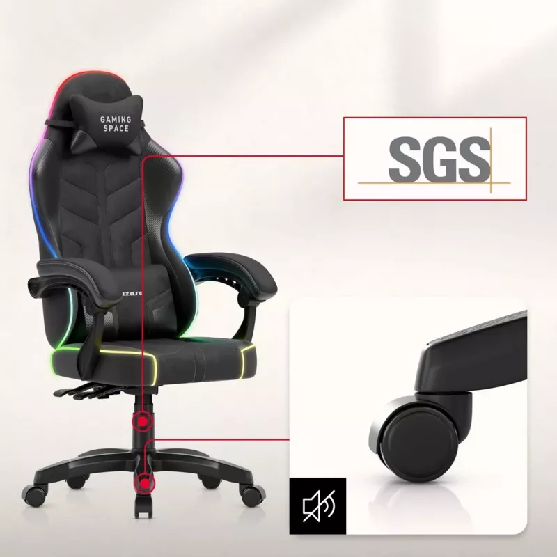 Huzaro Force 2.7 RGB Silla Gaming negra