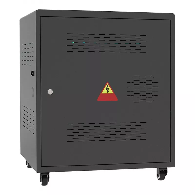 GoodConnections ANTARES N20E Carro de carga para portátiles de hasta 15,6 pulgadas con desinfección UVC, Negro