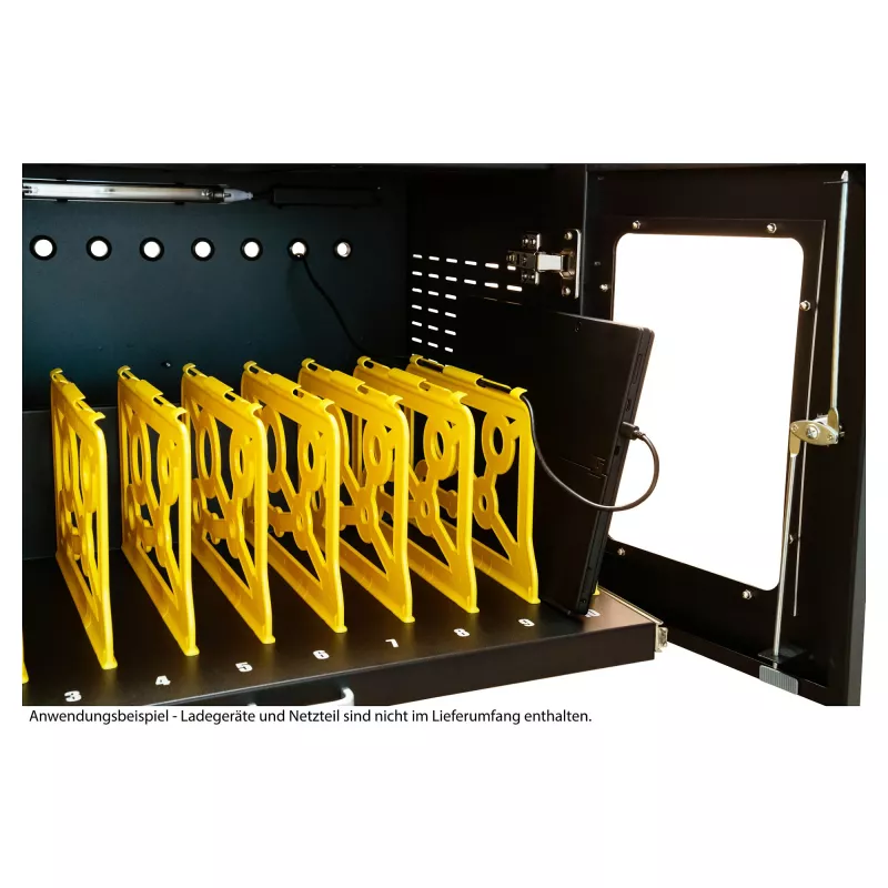 GoodConnections ANTARES N20E Carro de carga para portátiles de hasta 15,6 pulgadas con desinfección UVC, Negro