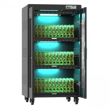 GoodConnections ANTARES PRO N36C Carro de carga para portátiles de hasta 15,6 pulgadas USB-C 65W Port PD3.0 Desinfección UVC Negro