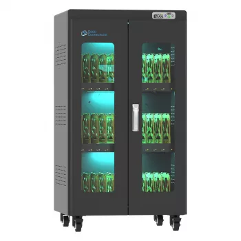 GoodConnections ANTARES PRO N36C Carro de carga para portátiles de hasta 15,6 pulgadas USB-C 65W Port PD3.0 Desinfección UVC Negro