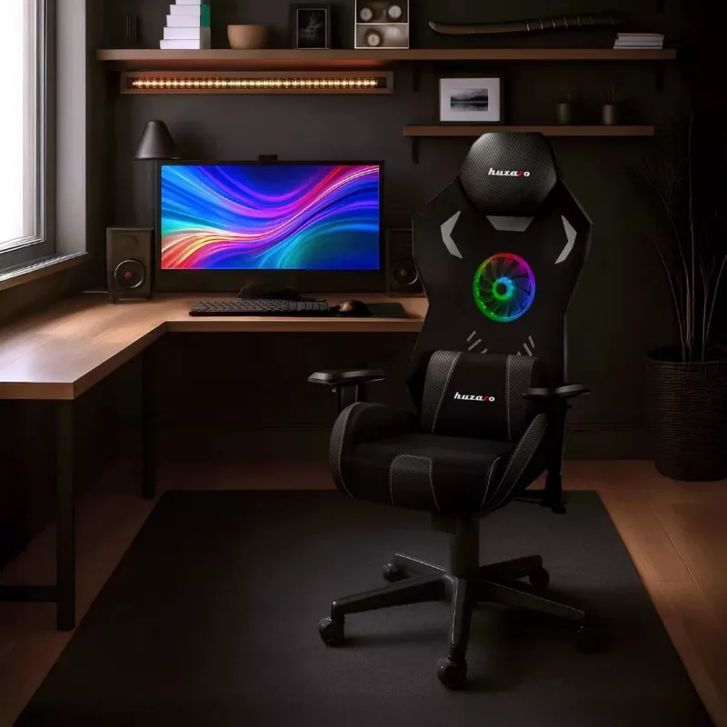 Huzaro Combat 7.6 RGB Silla Gaming negra