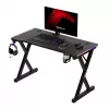 HUZARO Hero 2.3 RGB escritorio gaming - 1200x600mm, negro, Carbon Flex, RGB LED, altura fija