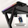 HUZARO Hero 2.3 RGB escritorio gaming - 1200x600mm, negro, Carbon Flex, RGB LED, altura fija