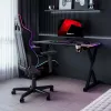 HUZARO Hero 2.3 RGB escritorio gaming - 1200x600mm, negro, Carbon Flex, RGB LED, altura fija