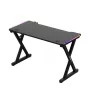 HUZARO Hero 2.3 RGB escritorio gaming - 1200x600mm, negro, Carbon Flex, RGB LED, altura fija