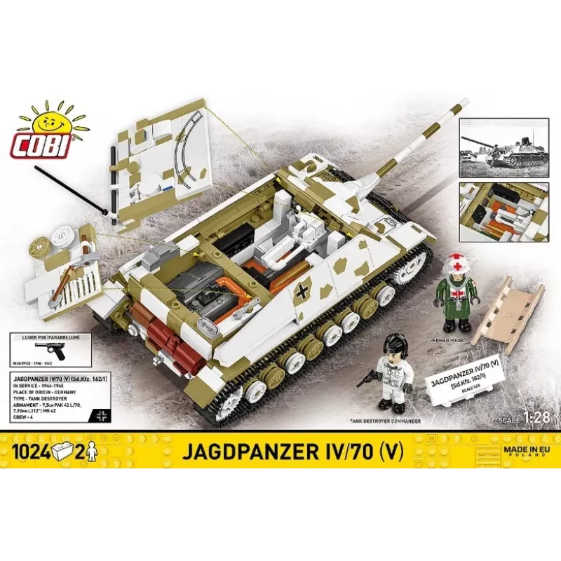 COBI KLOCKI Historical Collection Jagdpanzer IV/70 (V) (Sd.Kfz.162/1) set de bloques de construcción 1024 piezas