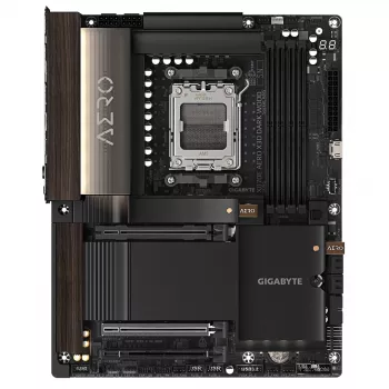 Gigabyte X870E AERO X3D DARK WOOD placa base - compatible con AMD Ryzen 9000 CPUs, VRM digital 16+2+2 fases, hasta 9000 MHz DDR5 (OC), 2x PCIe 5.0 + 2x PCIe 4.0, Wi-Fi 7, 5GbE LAN, USB 4